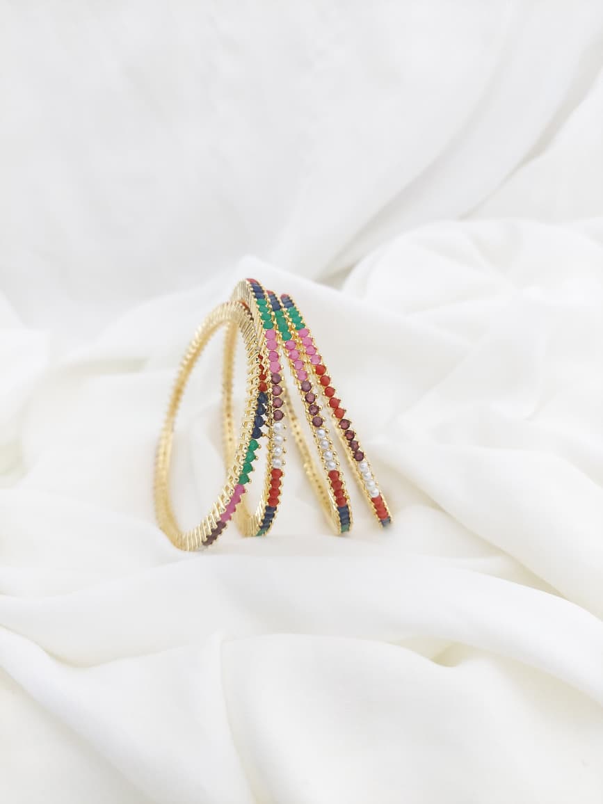 Jadau Bangle 4 Pair
