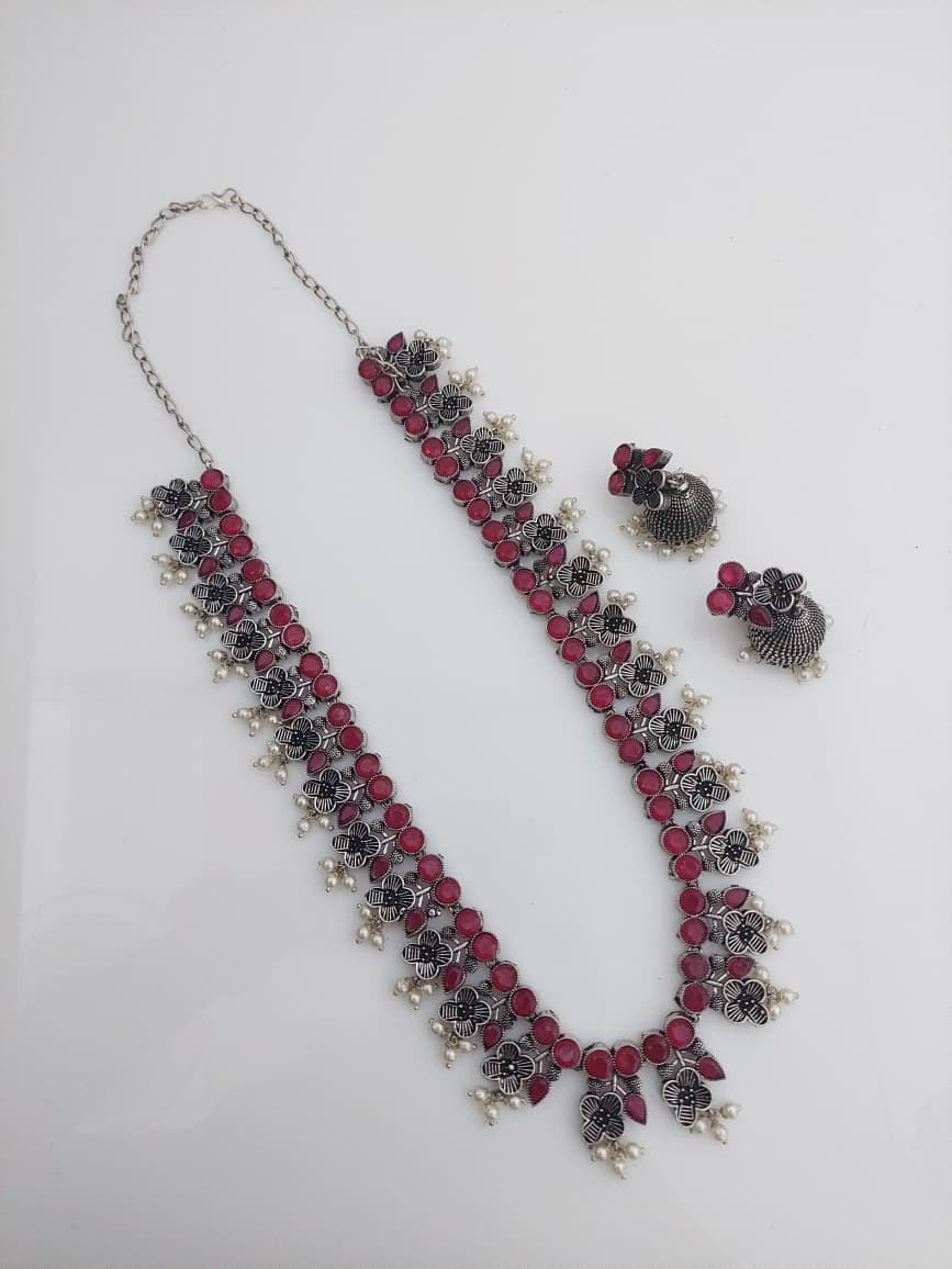 Oxidised Long Necklace