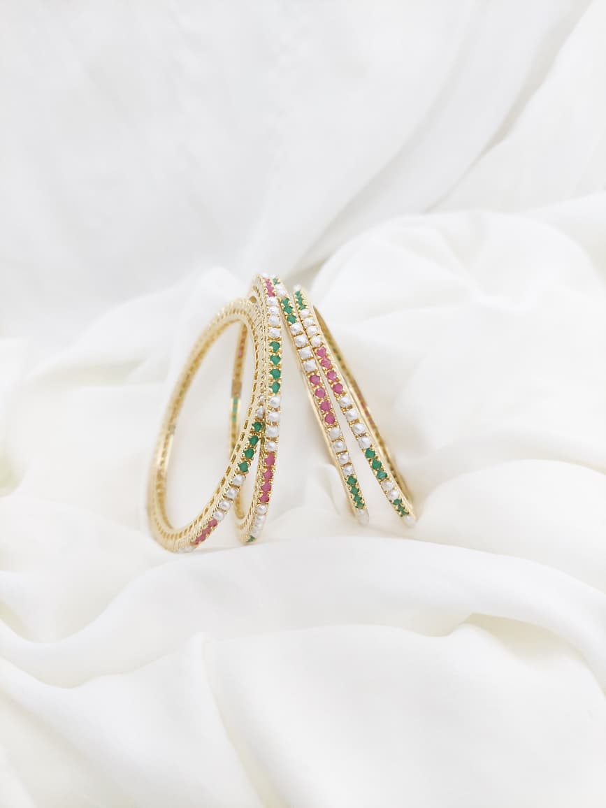 Jadau Bangle 4 Pair