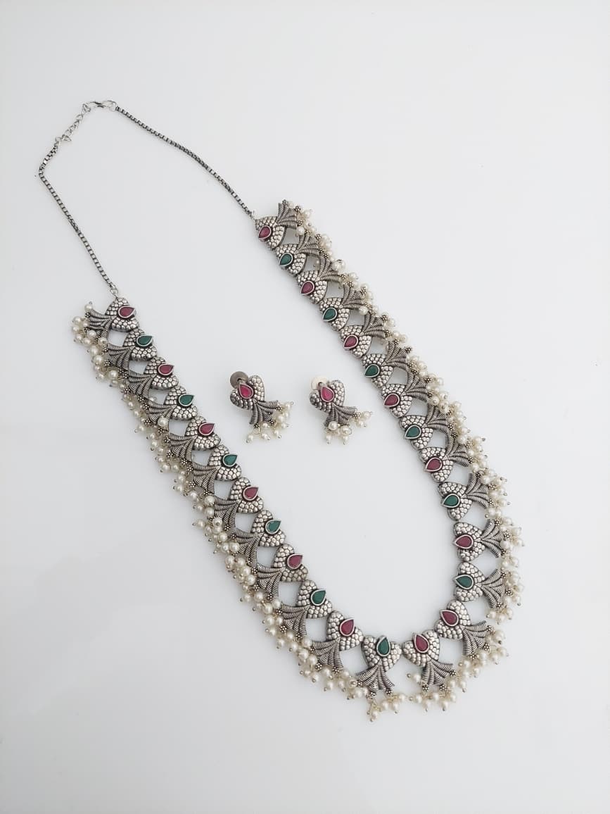 Oxidised Long Necklace