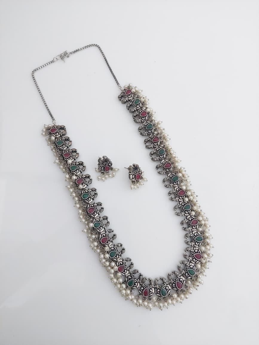 Oxidised Long Necklace