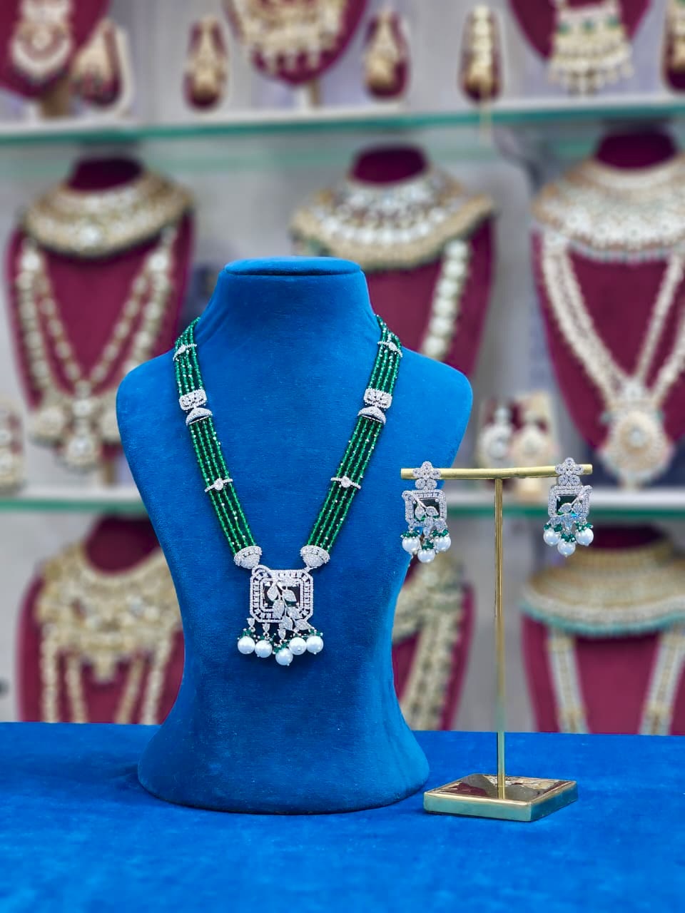 Rhodium AD Malla Necklace