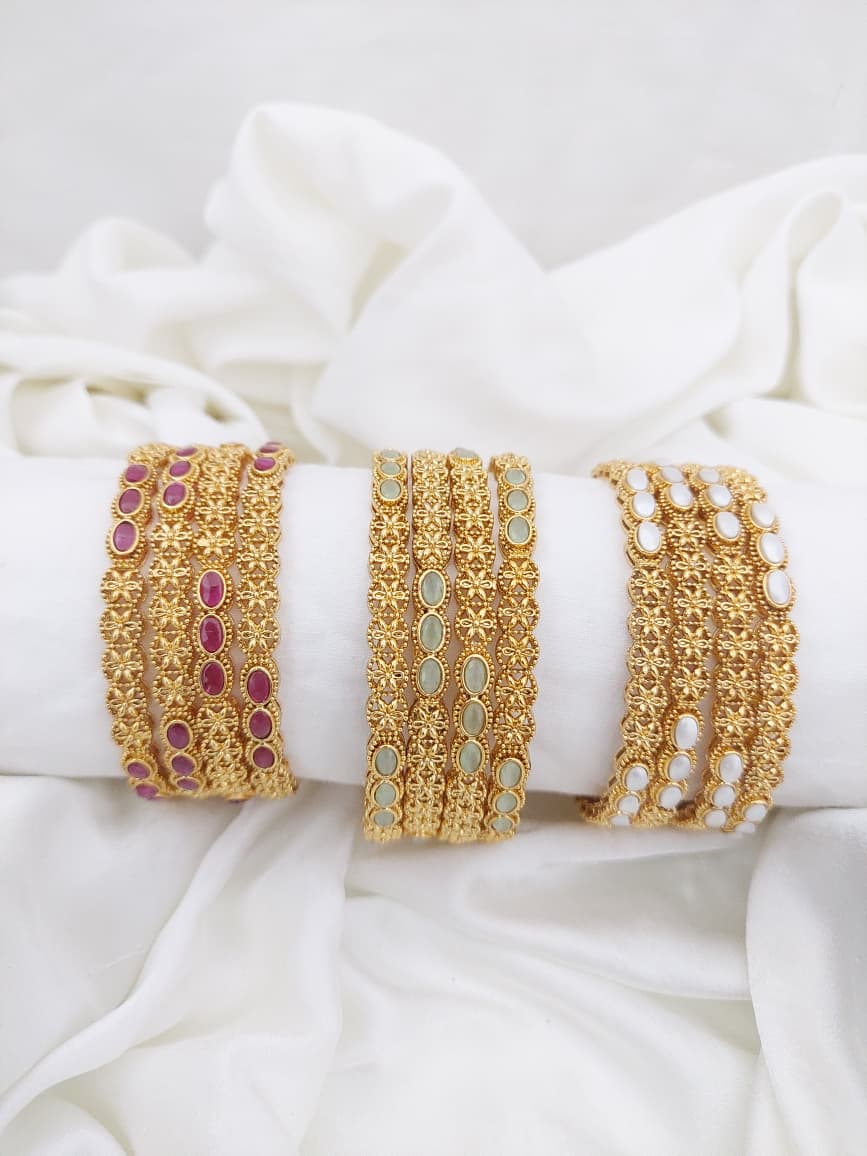 Antique Bangles 4 Pair