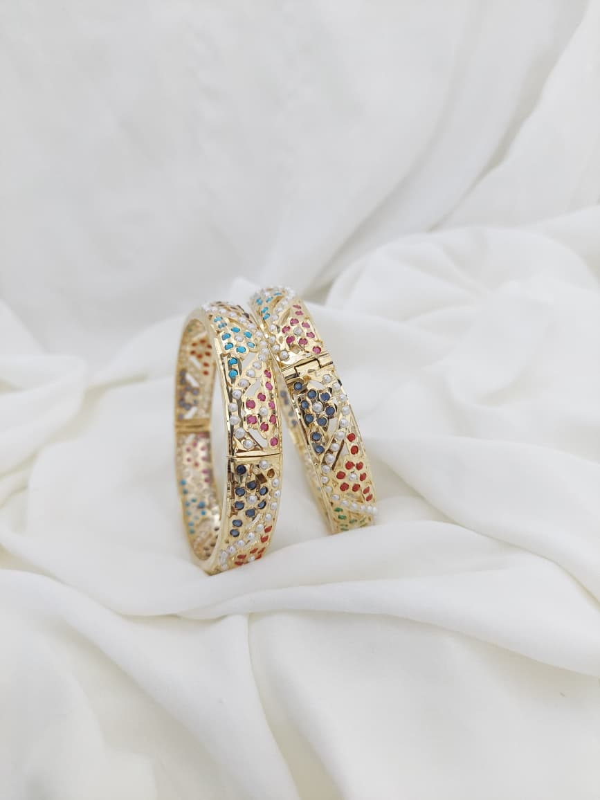 Jadau Bangle 2 Pair