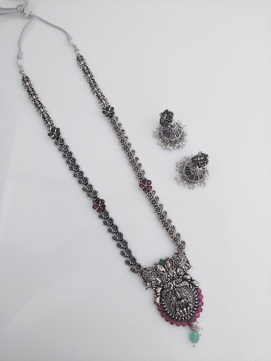 Oxidised Long Necklace