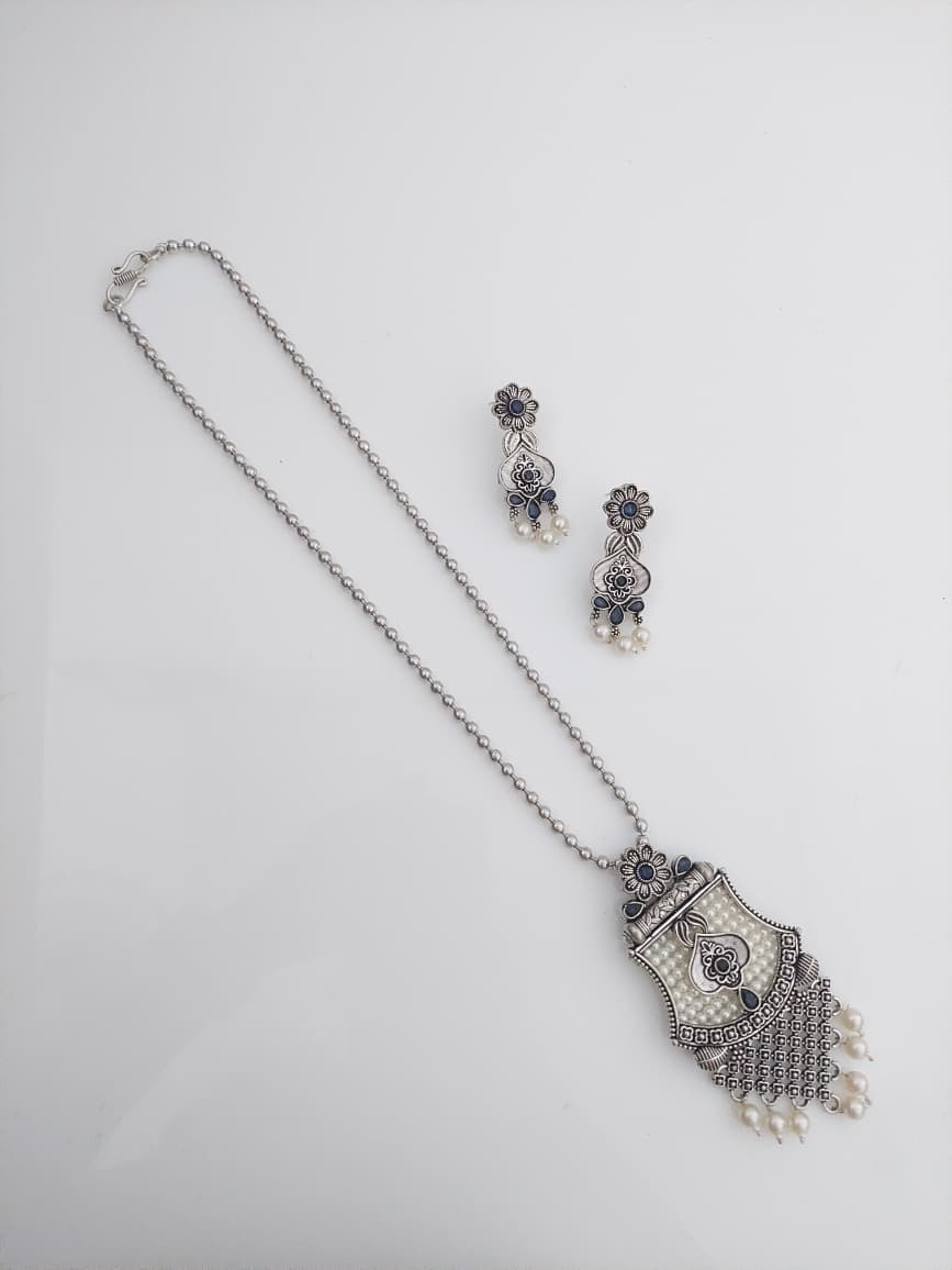 Oxidised Long Necklace