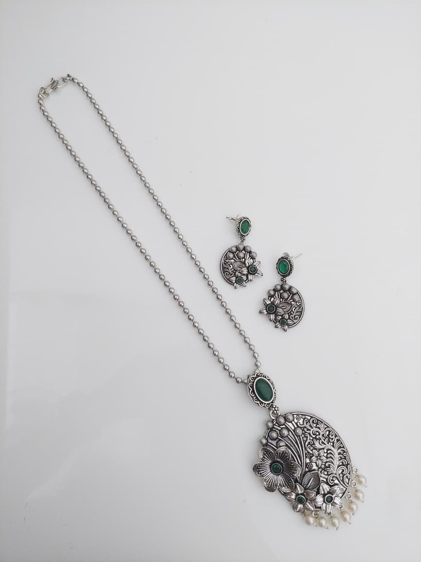 Oxidised Long Necklace