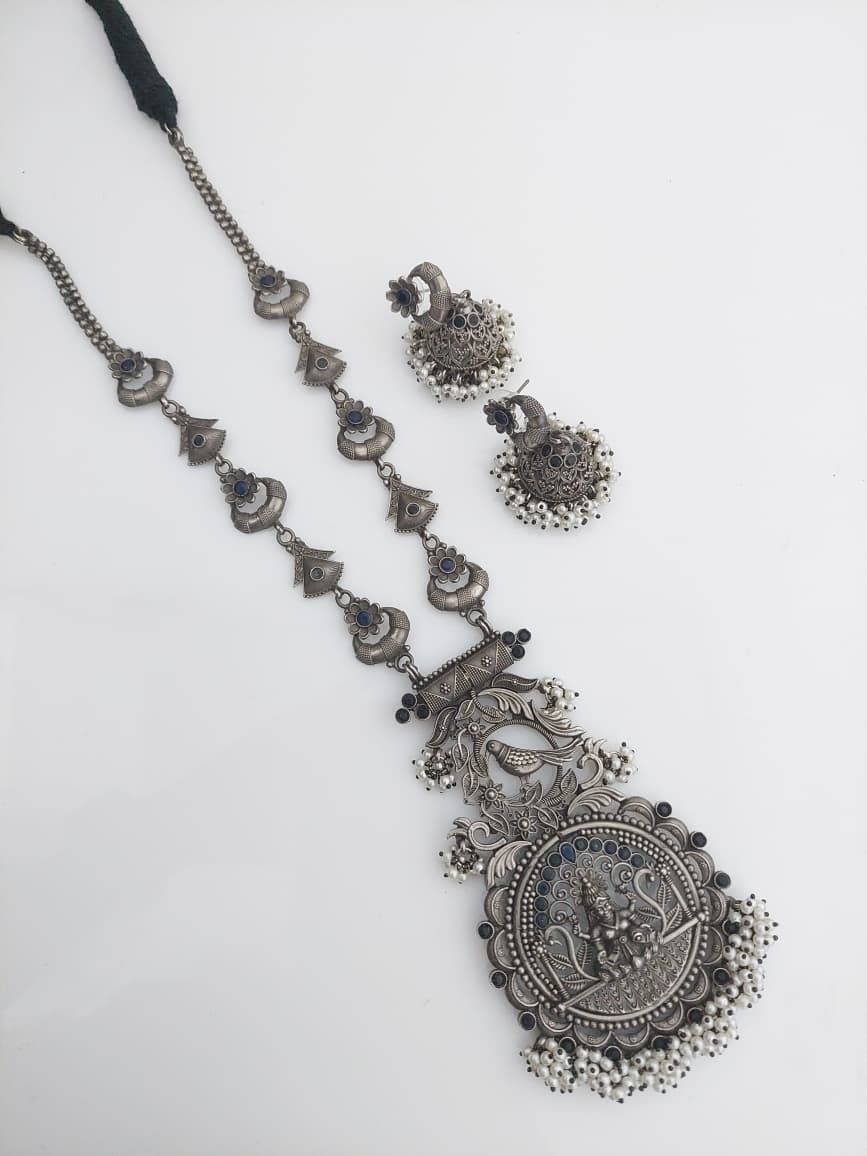 Oxidised Long Necklace