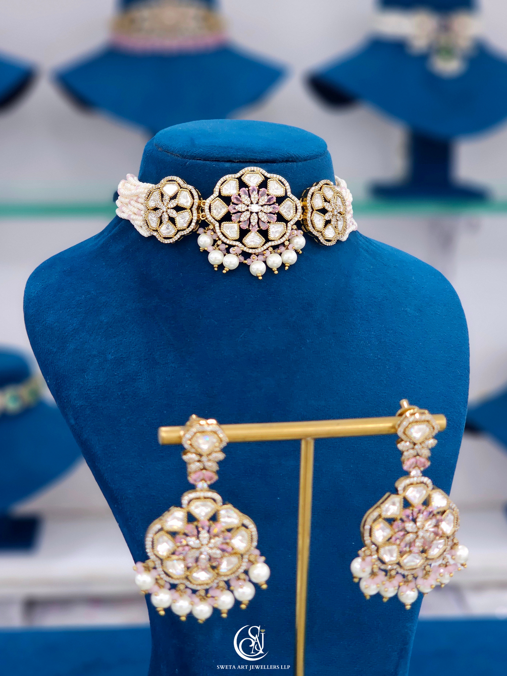 Moissanite Choker Necklace