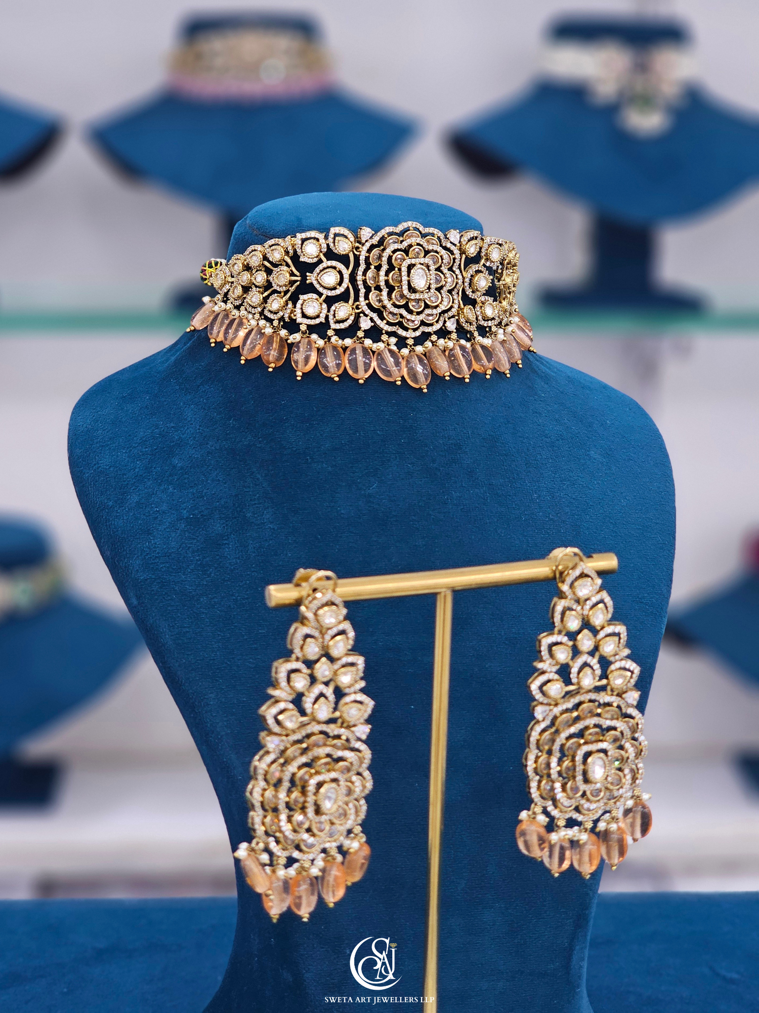 Moissanite Choker Necklace