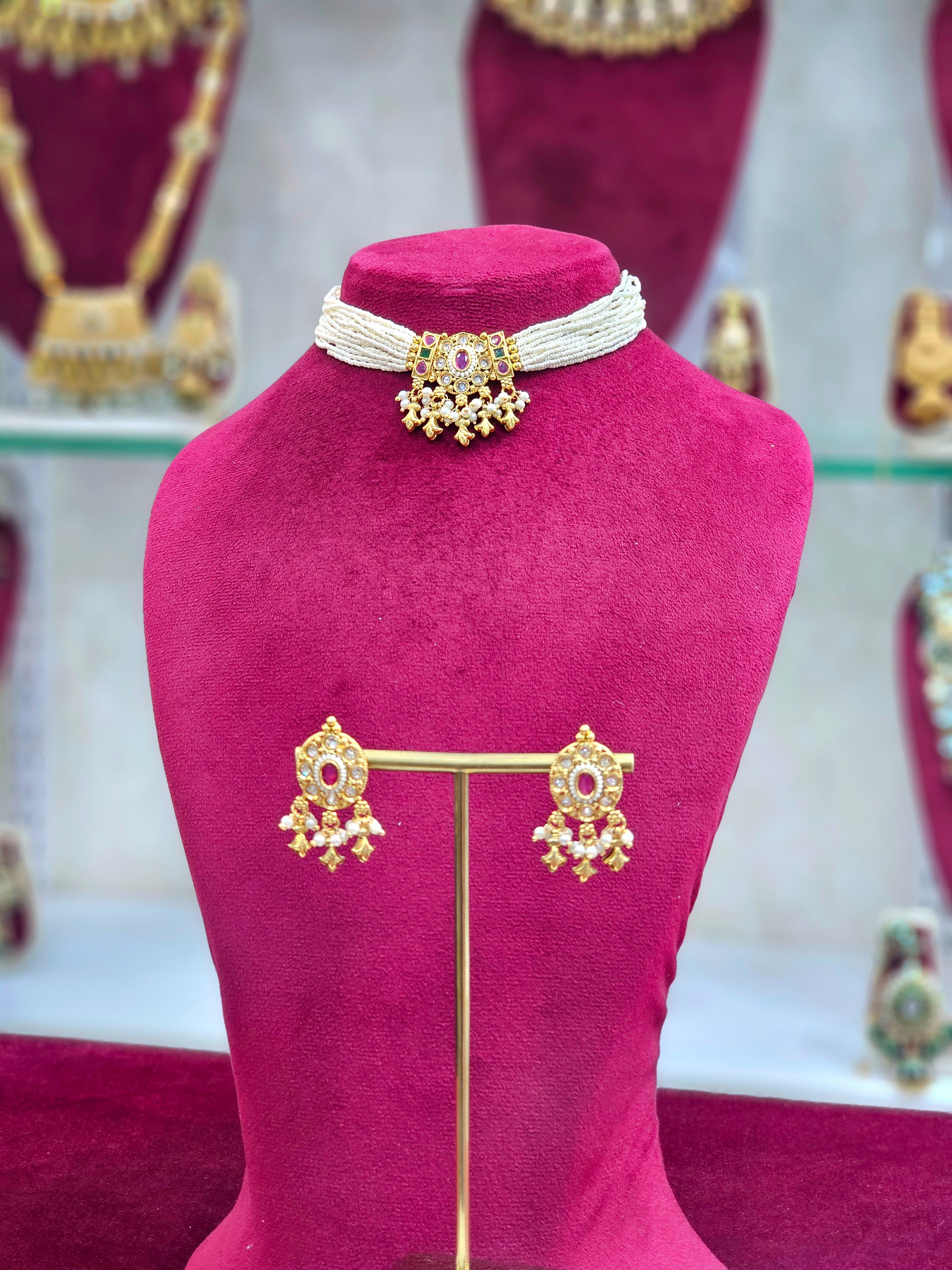 Rajwadi Choker Necklace