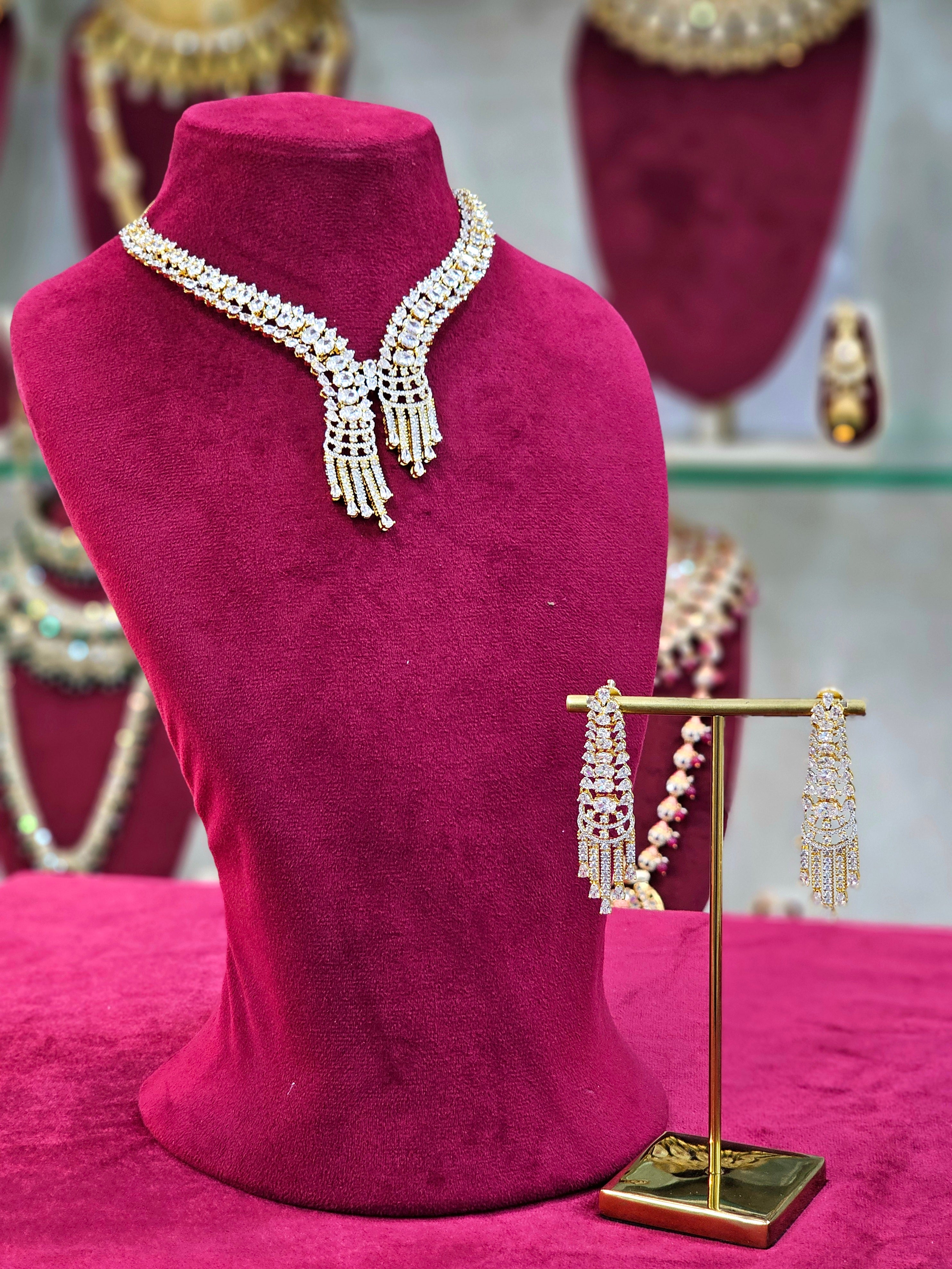 Golden AD Short Necklace