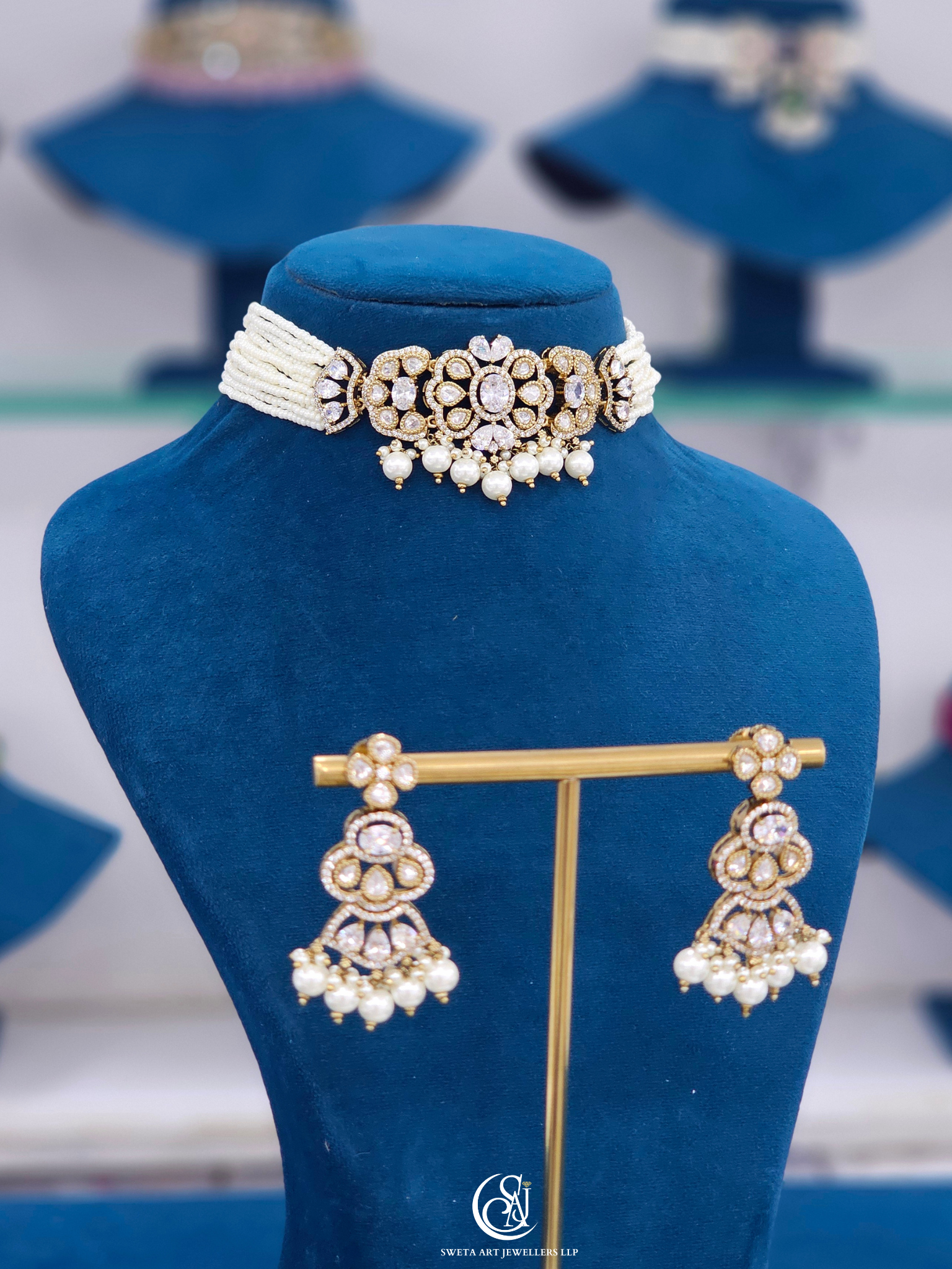 Moissanite Choker Necklace