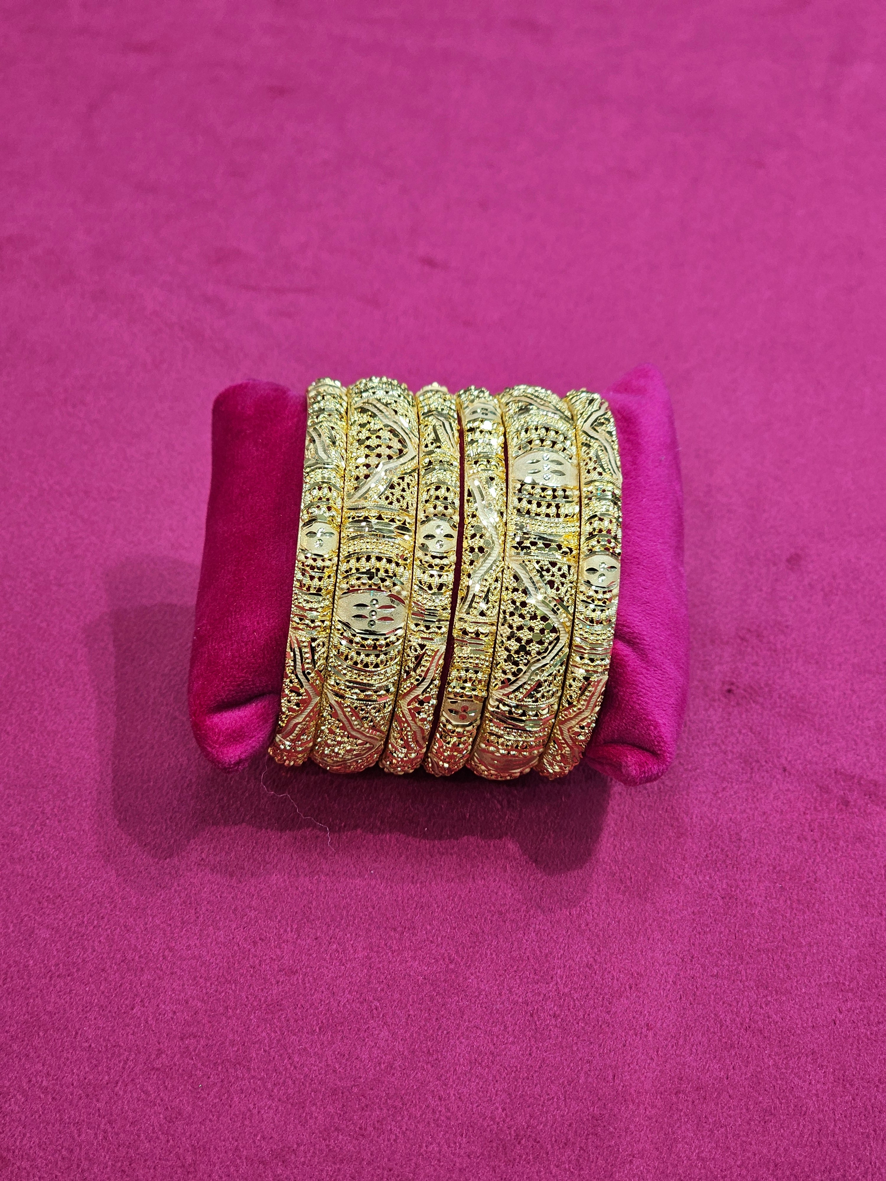 Gold Forming Bangle 6 Pair