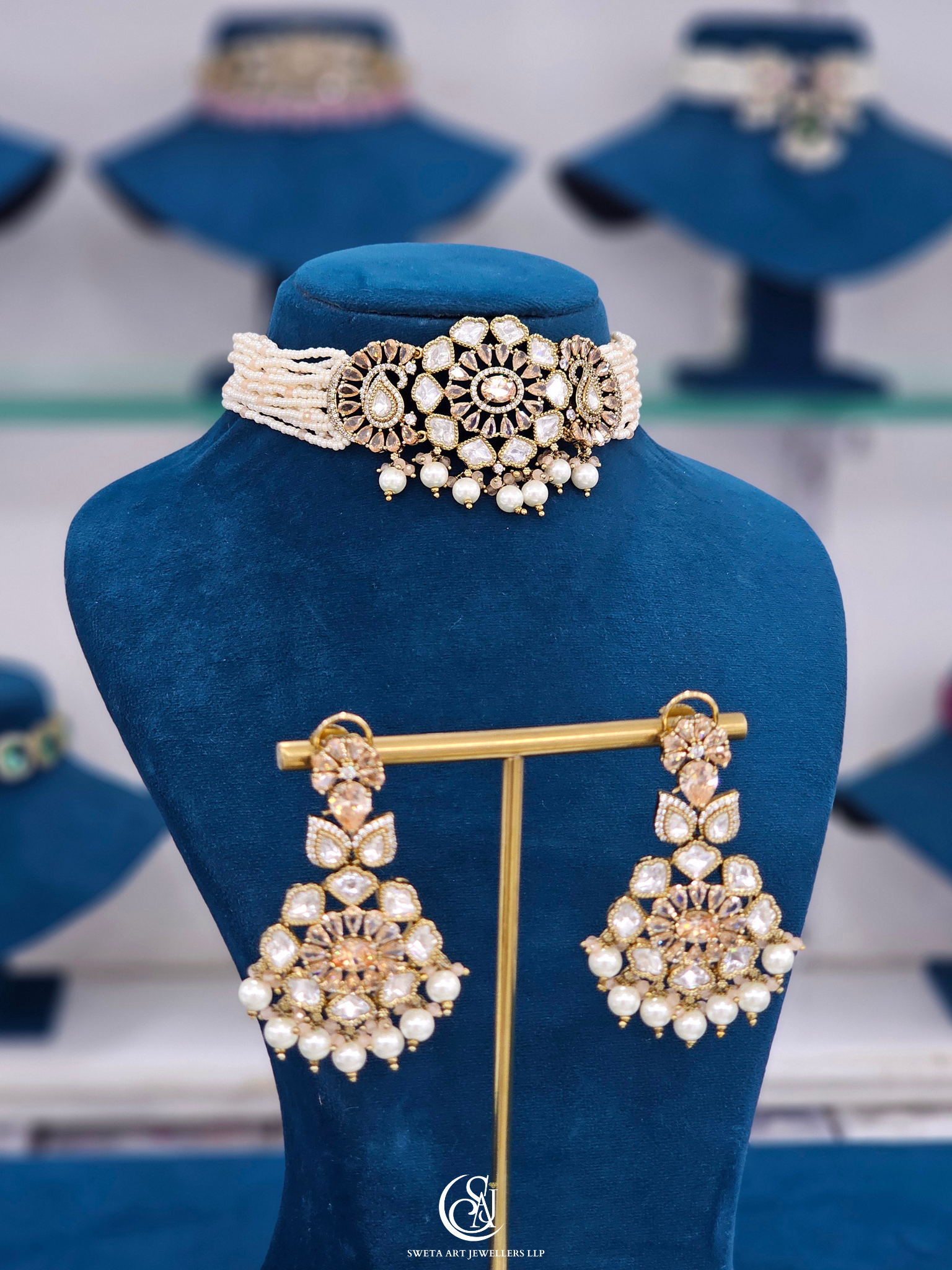 Moissanite Choker Necklace