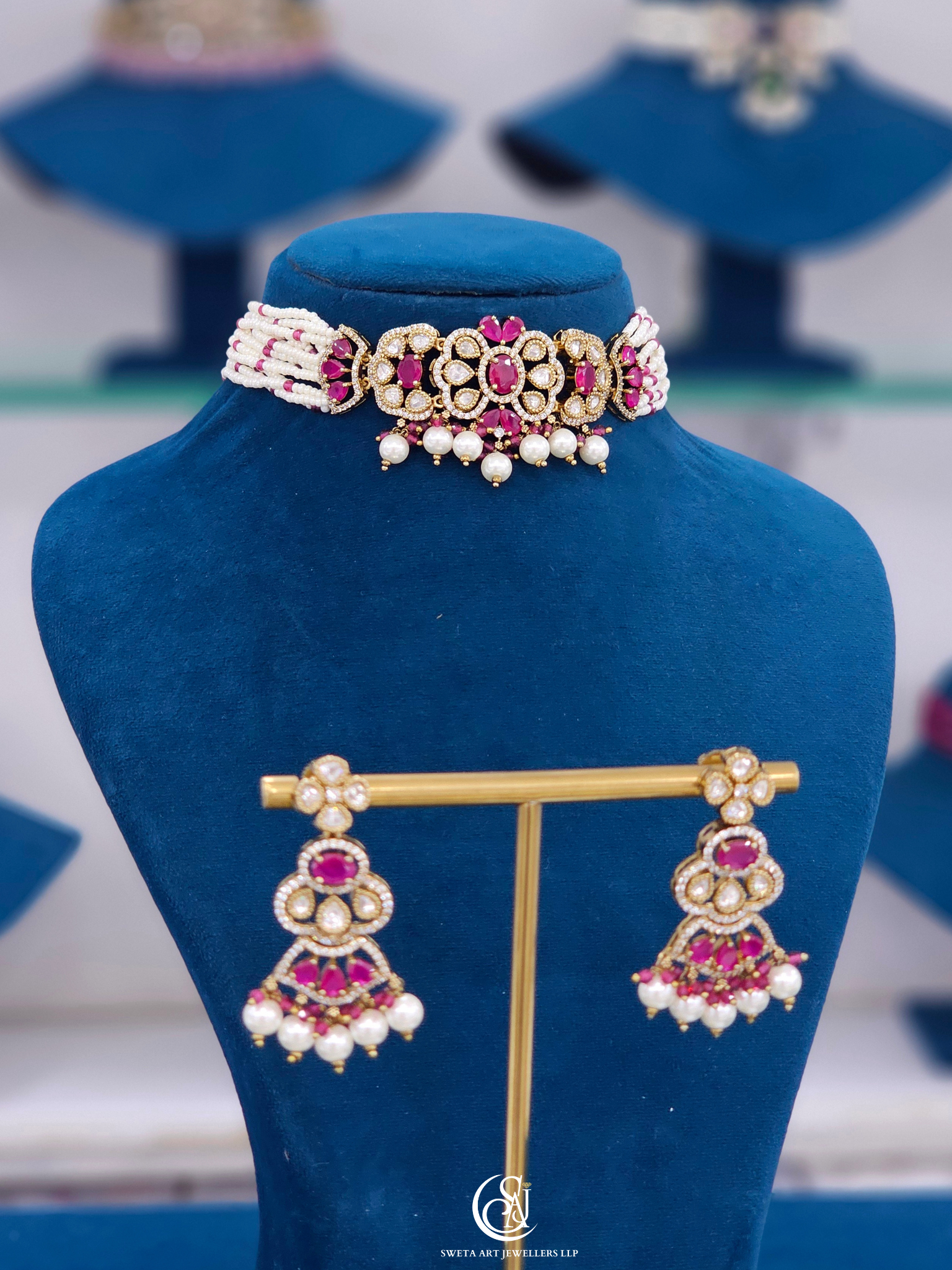 Moissanite Choker Necklace