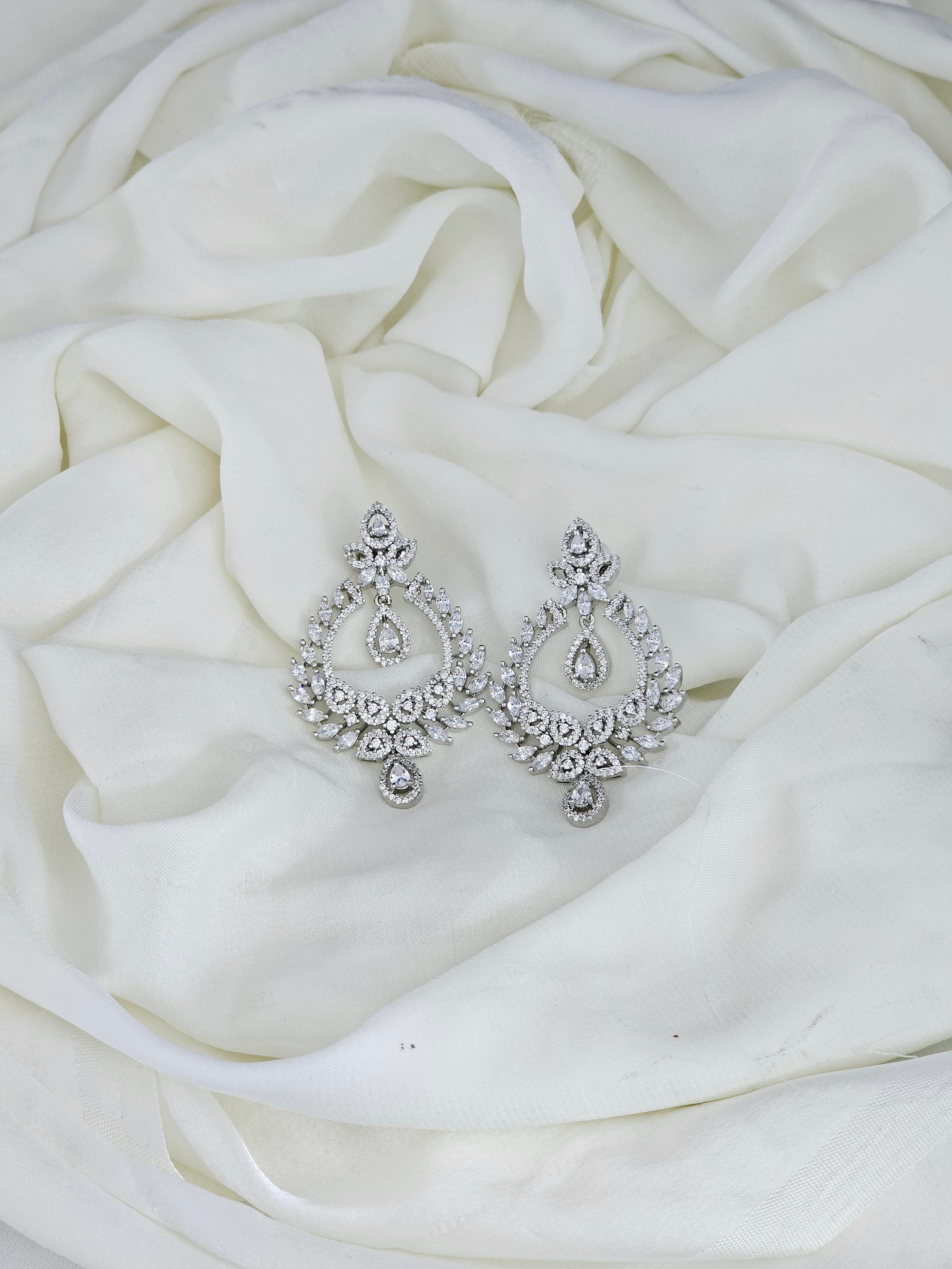 Rhodium AD Chandbali