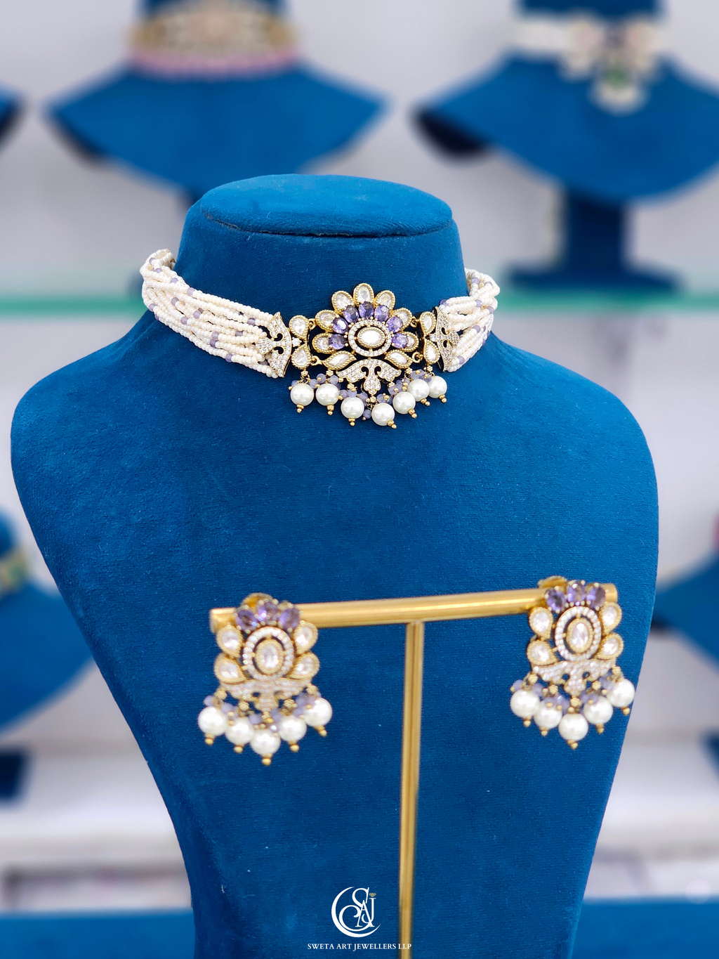 Moissanite Choker Necklace