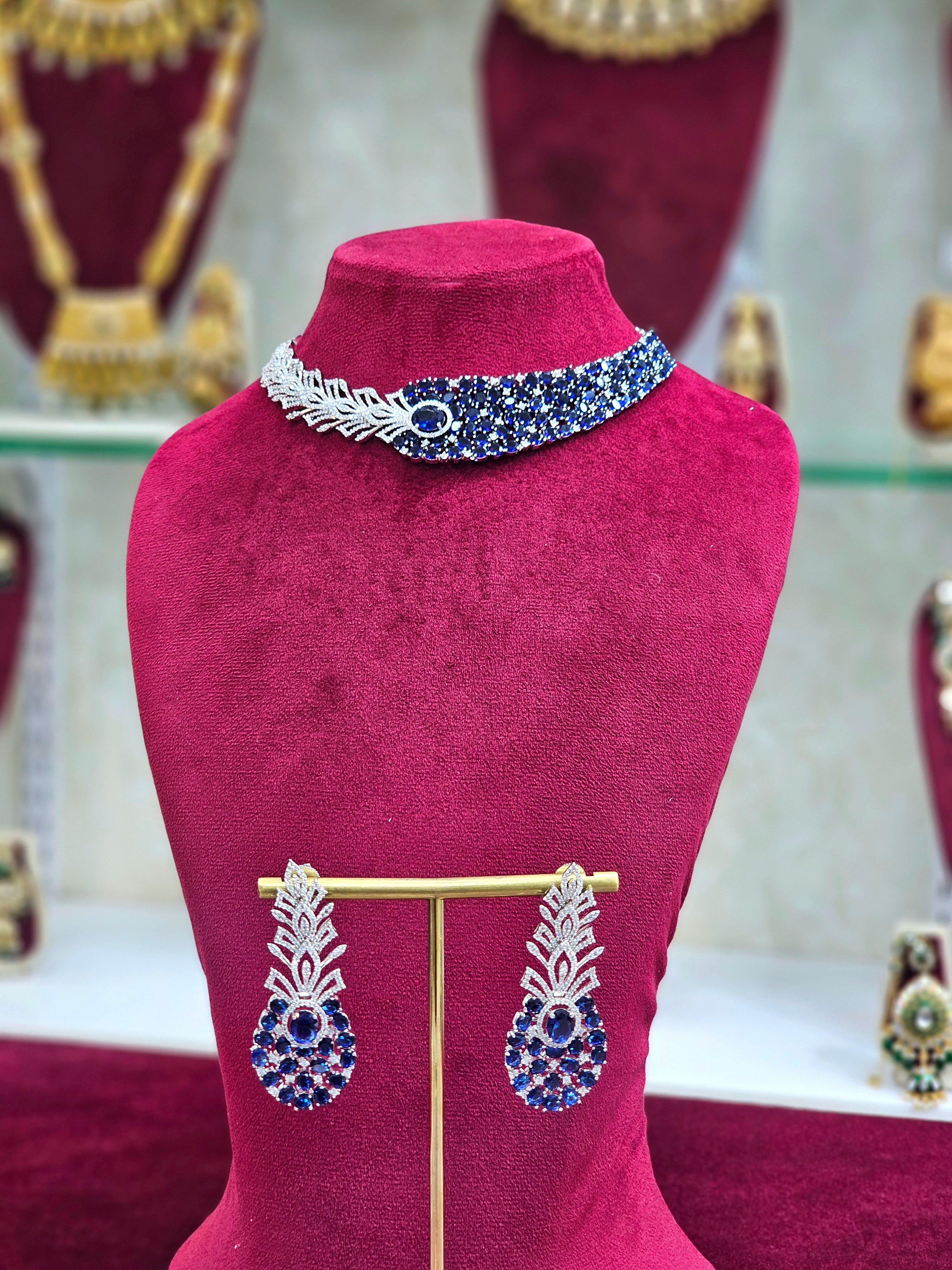 Rhodium AD Short Necklace