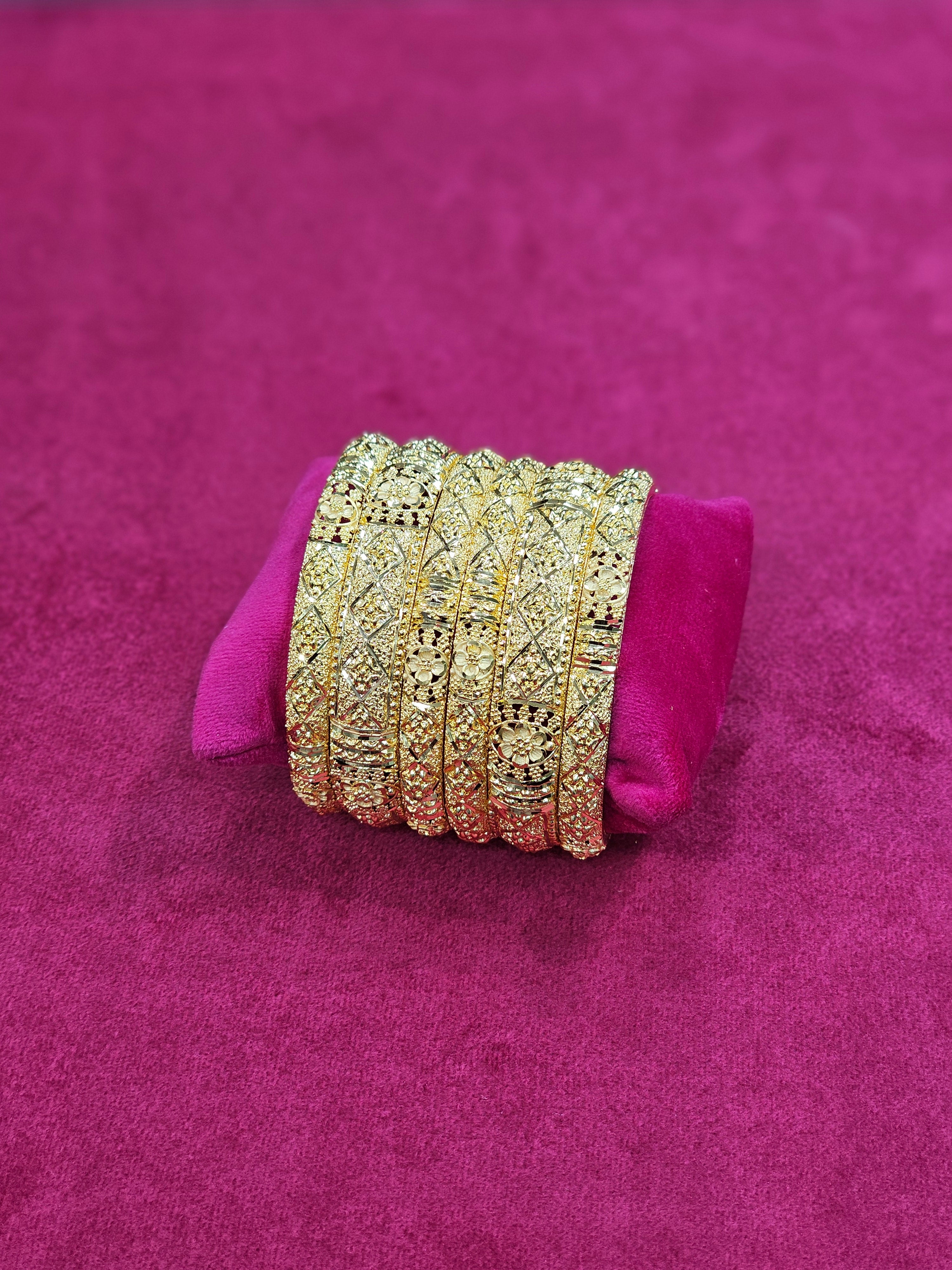 Gold Forming Bangle 6 pair