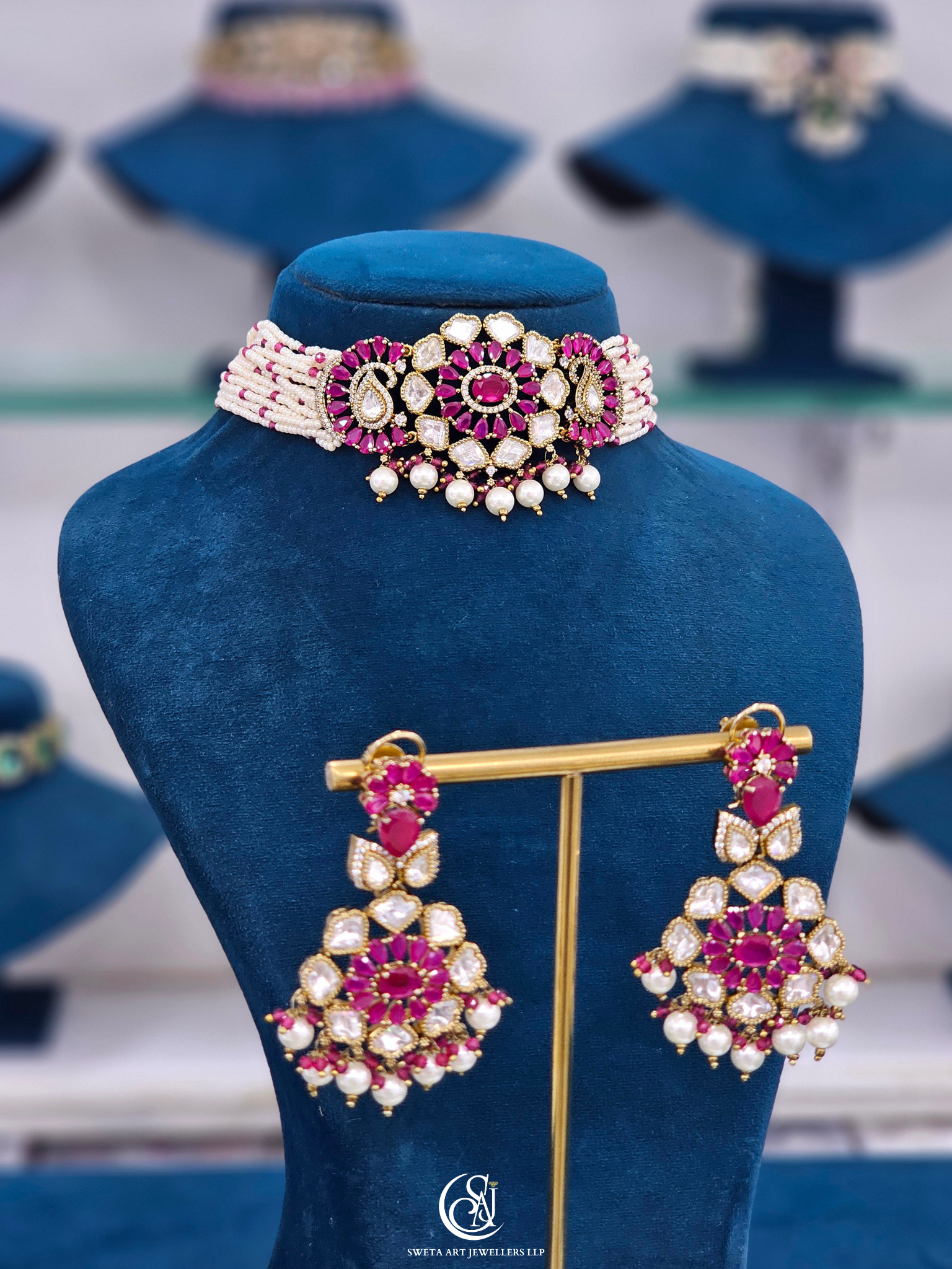 Moissanite Choker Necklace