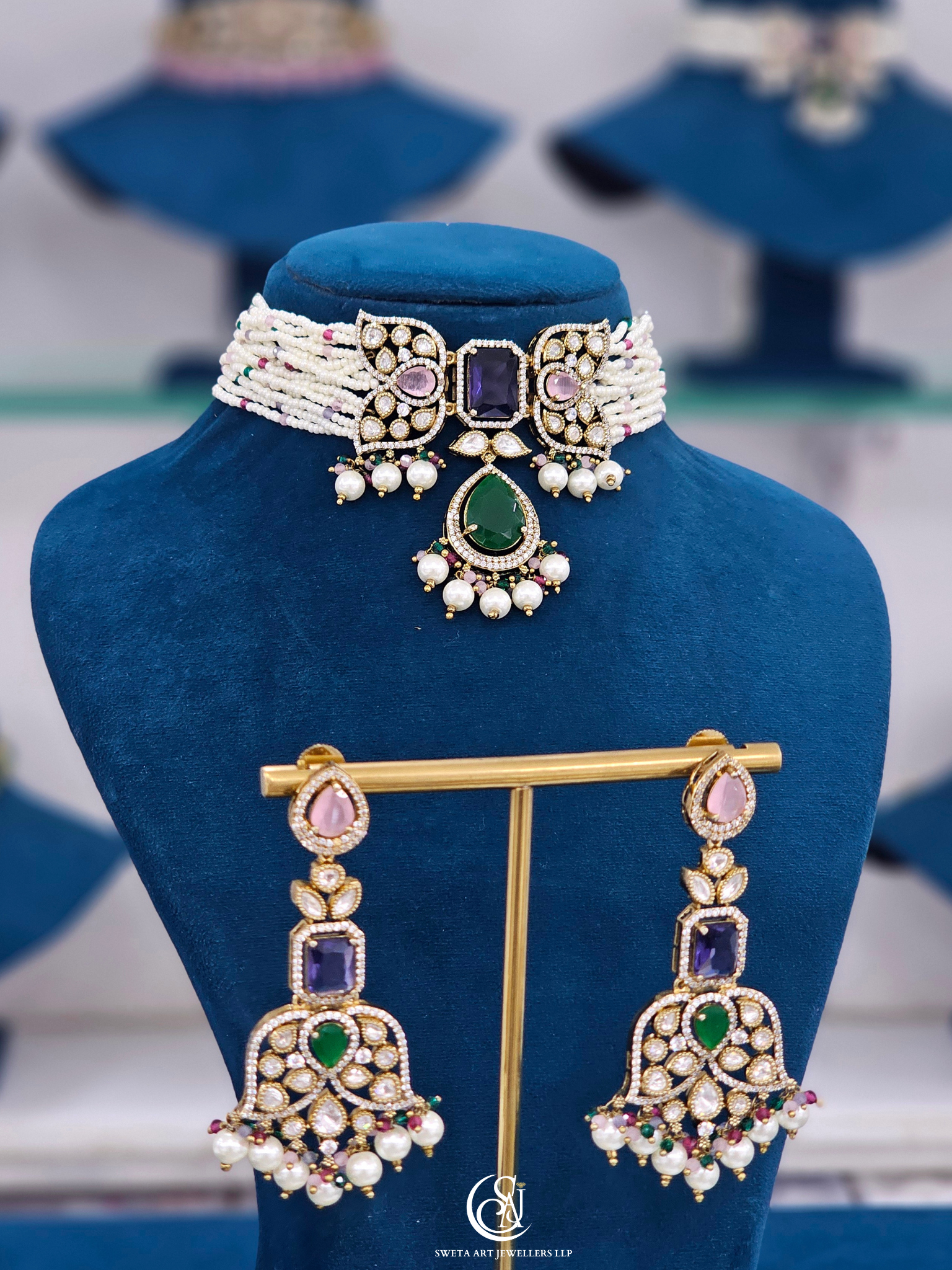 Moissanite Choker Necklace