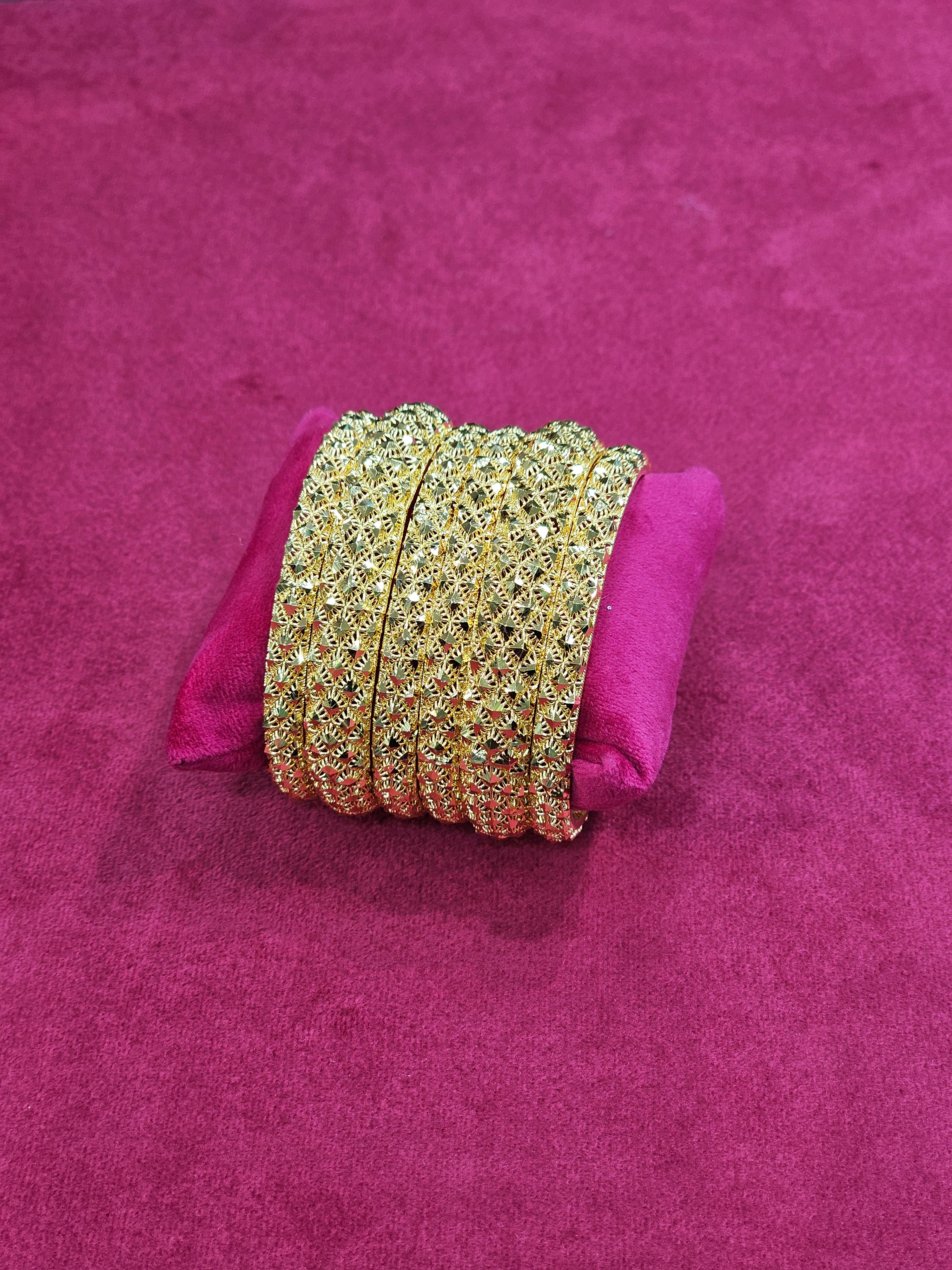 Gold Forming Bangle 6 Pair