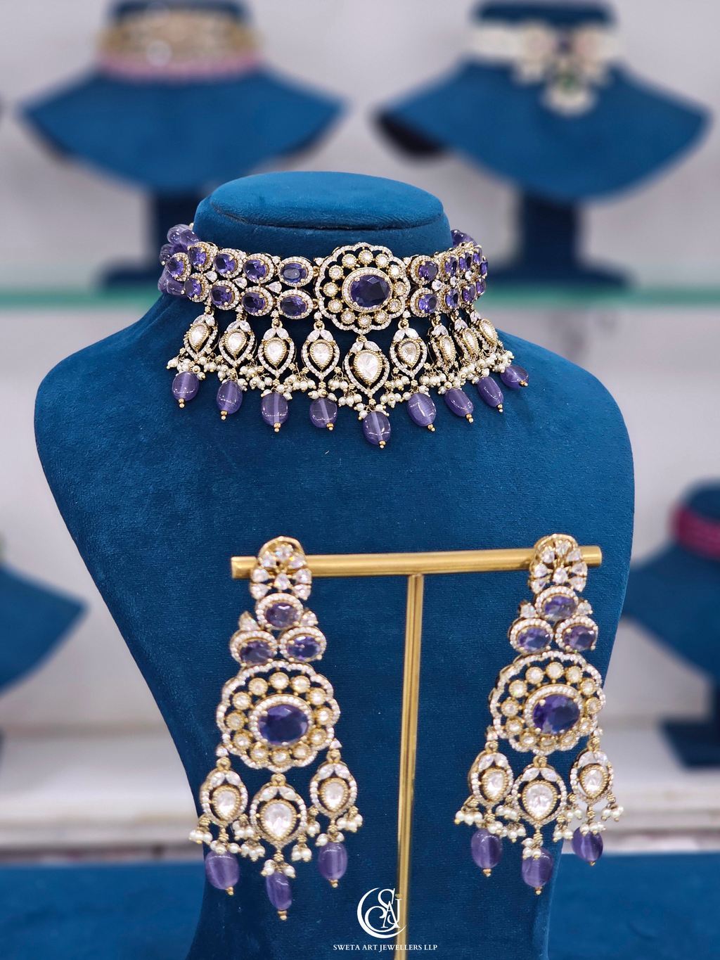 Moissanite Choker Necklace