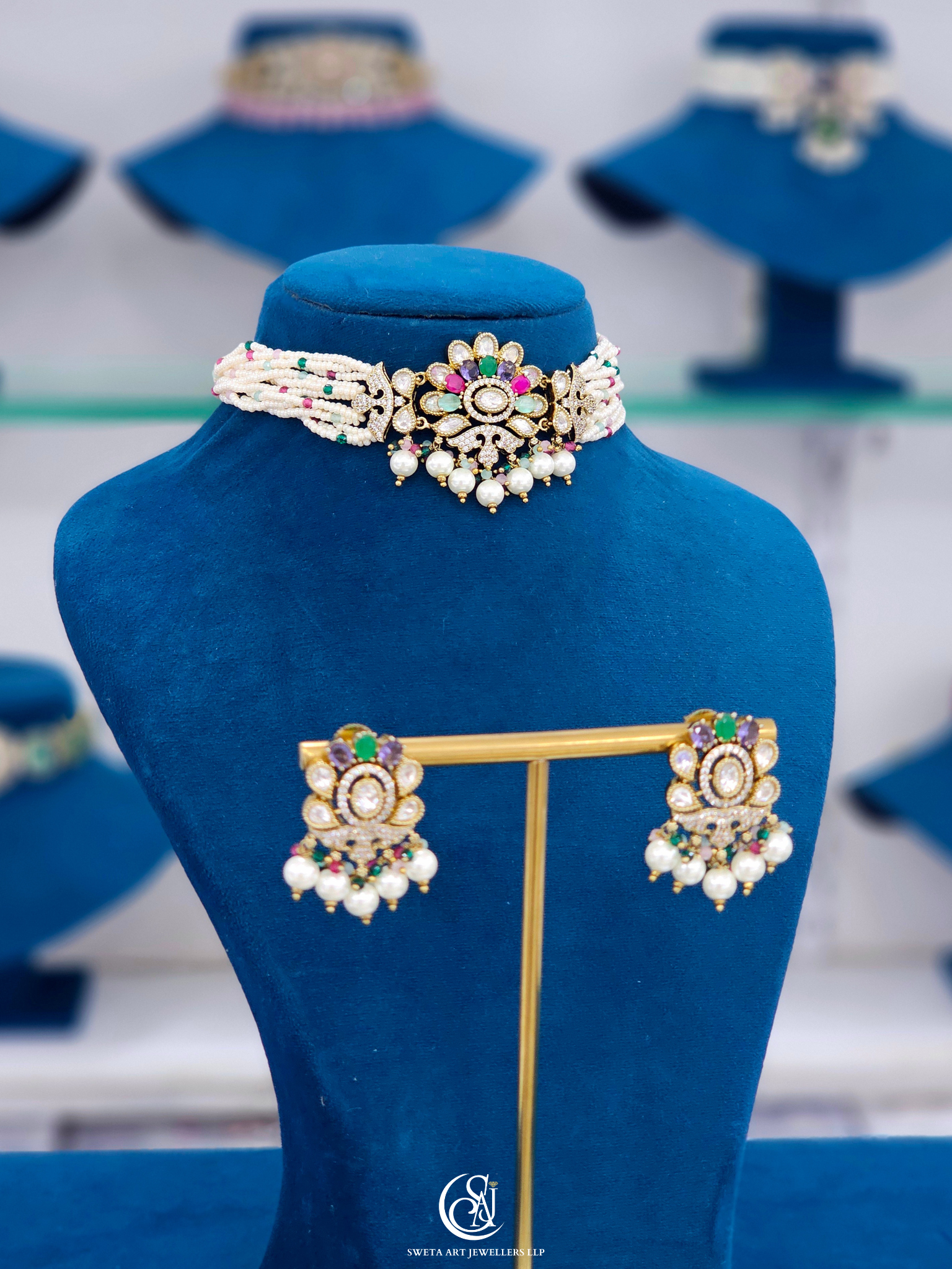 Moissanite Choker Necklace