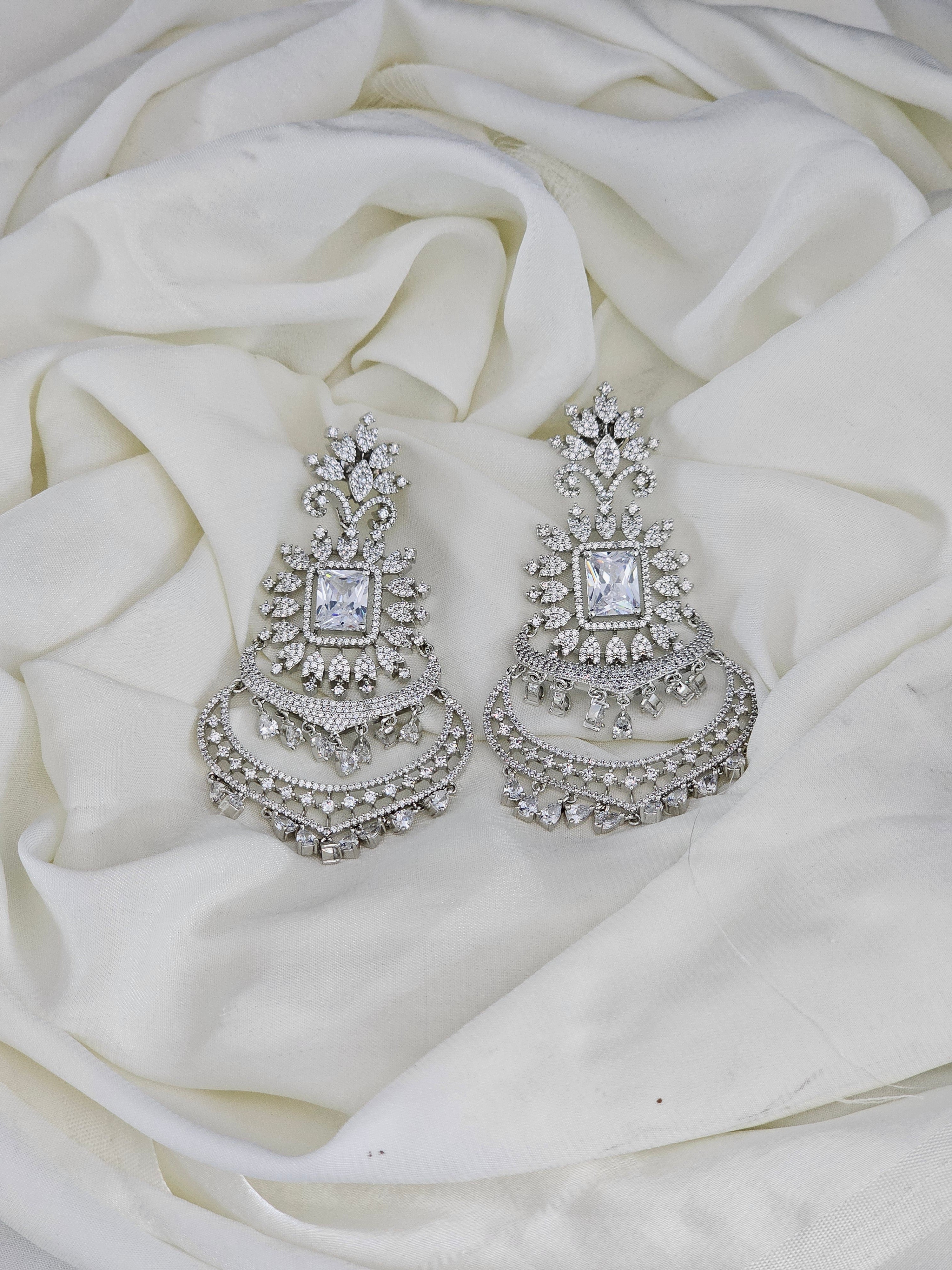 Rhodium AD Chandbali