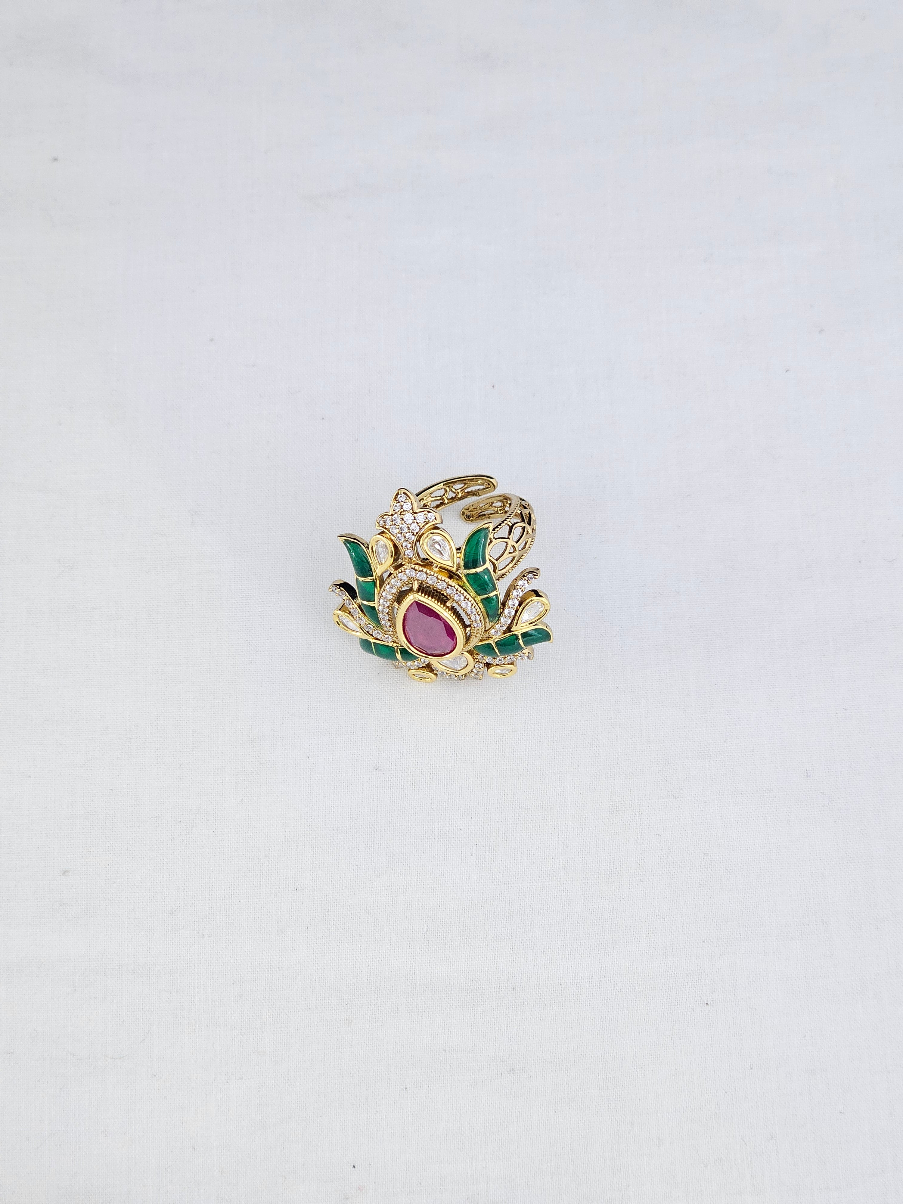 Kundan Finger Ring