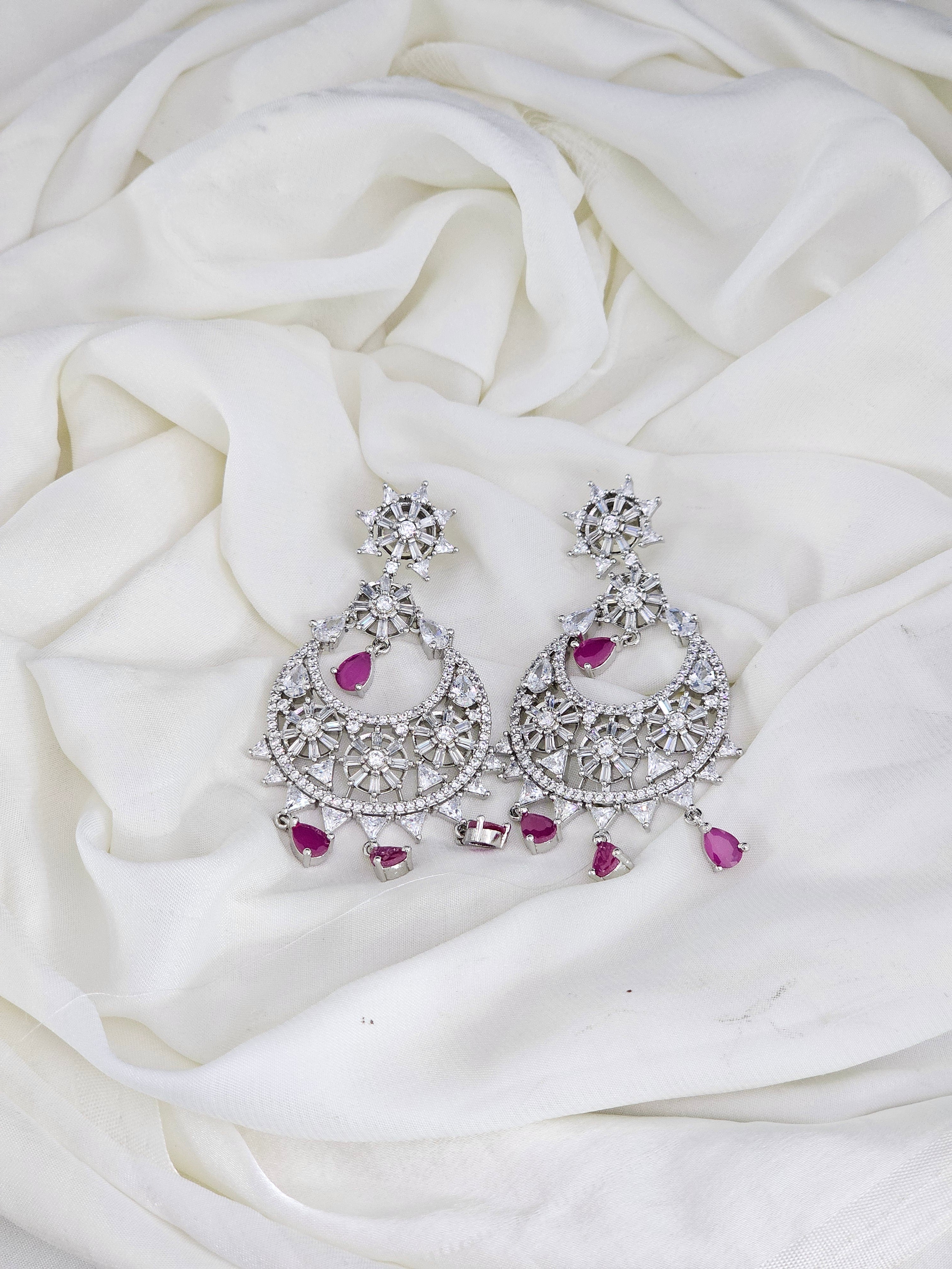 Rhodium AD Chandbali