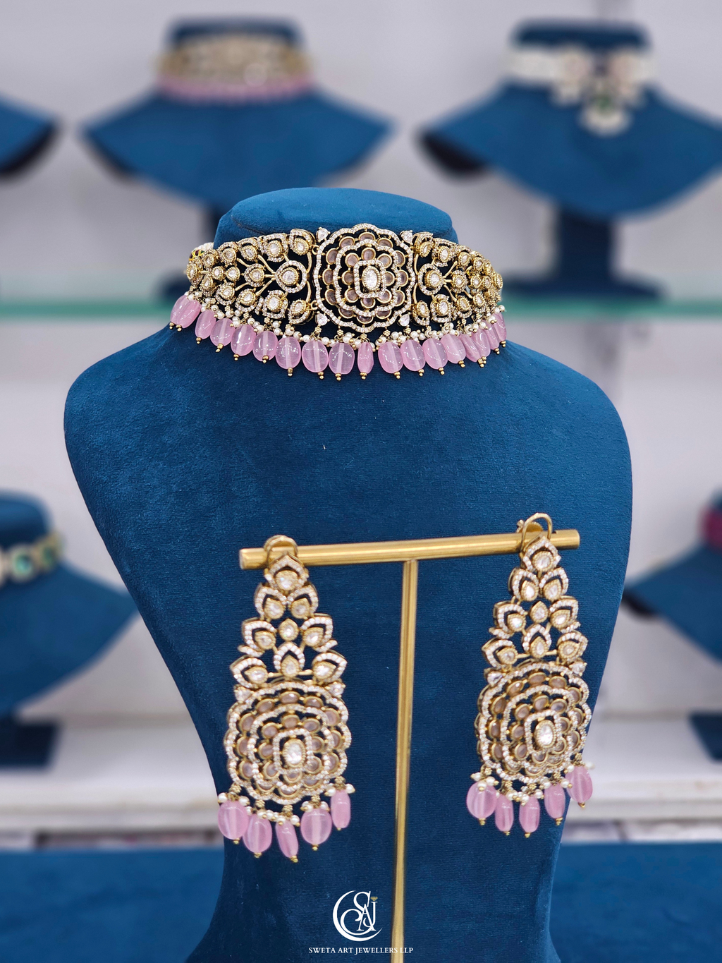 Moissanite Choker Necklace