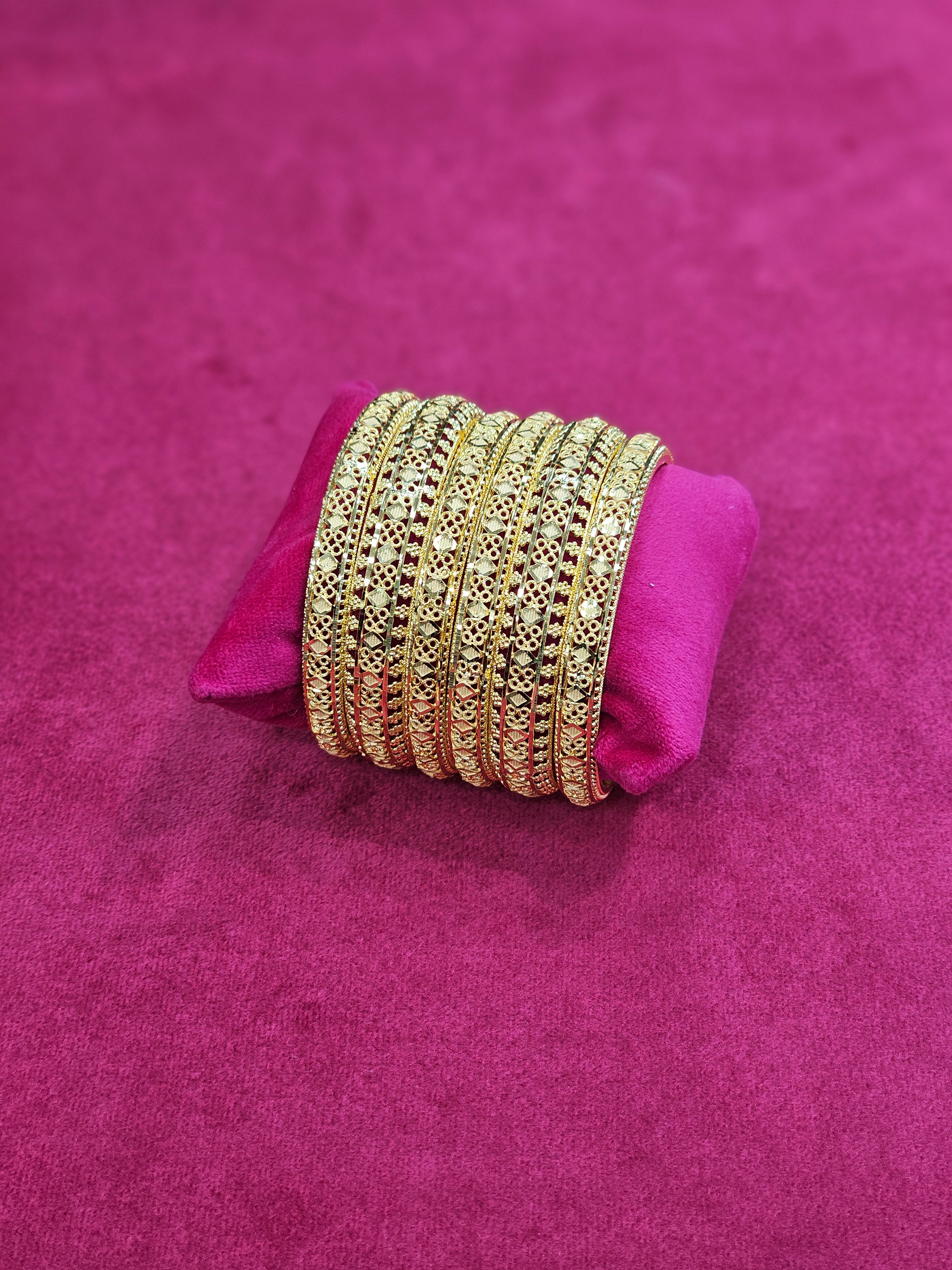 Gold Forming Bangle 6 Pair