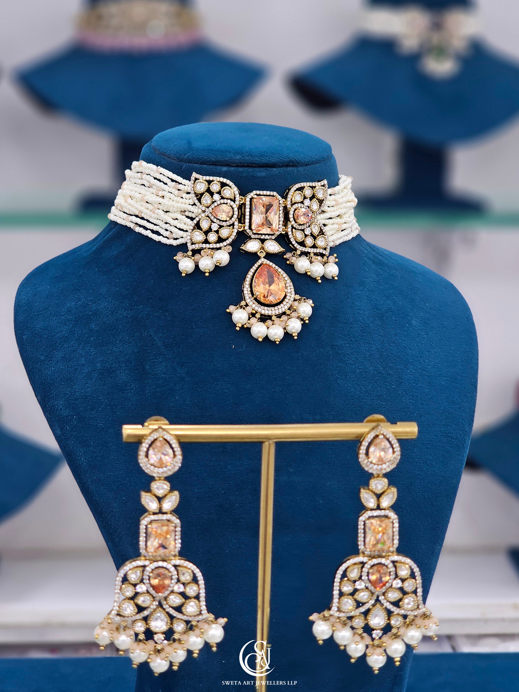 Moissanite Choker Necklace