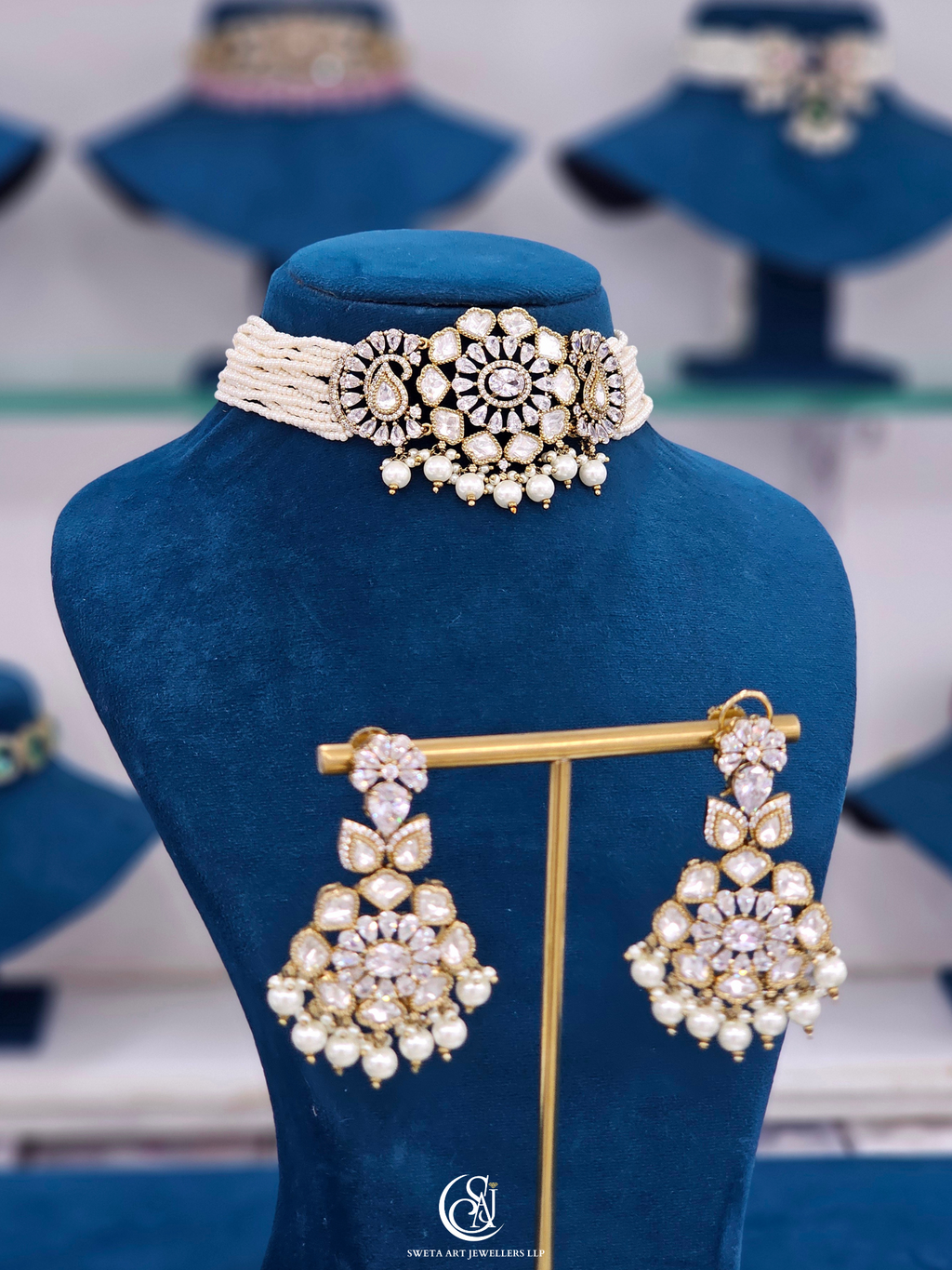 Moissanite Choker Necklace