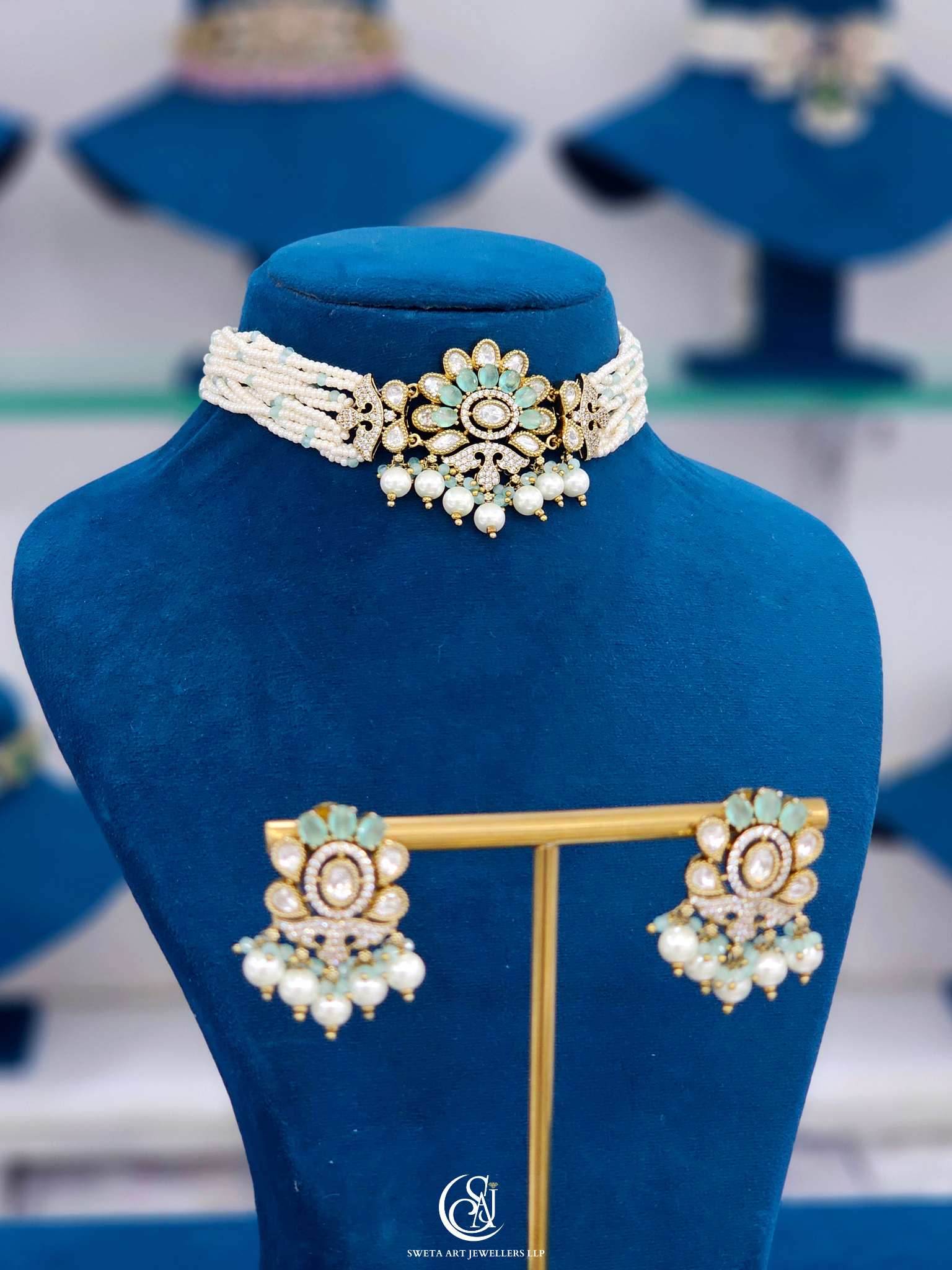 Moissanite Choker Necklace