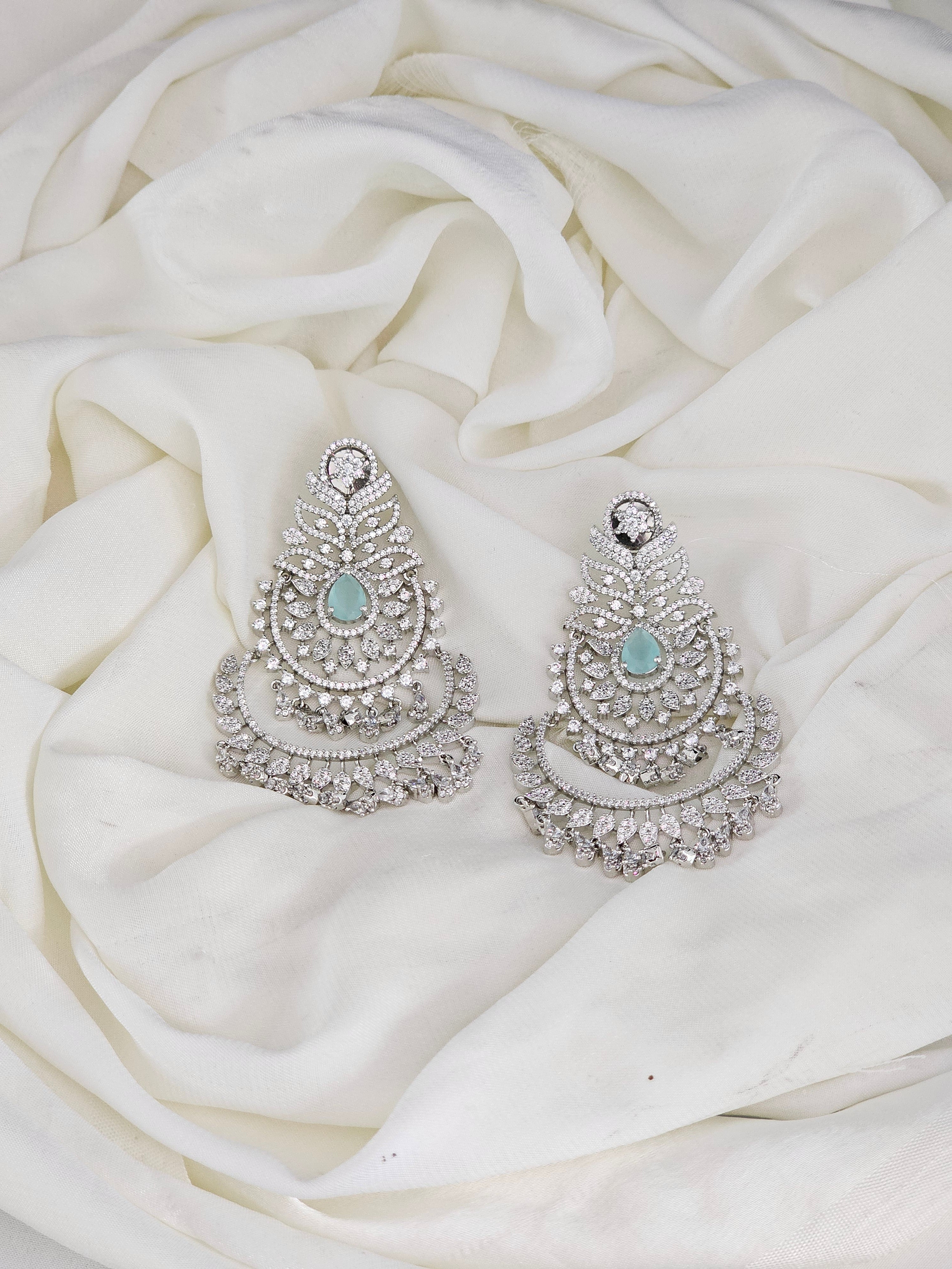 Rhodium AD Chandbali